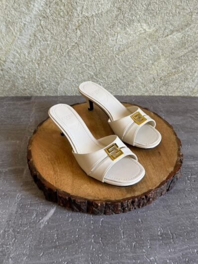 FENDI FFold 55mm logo-plaque Leather Sandals