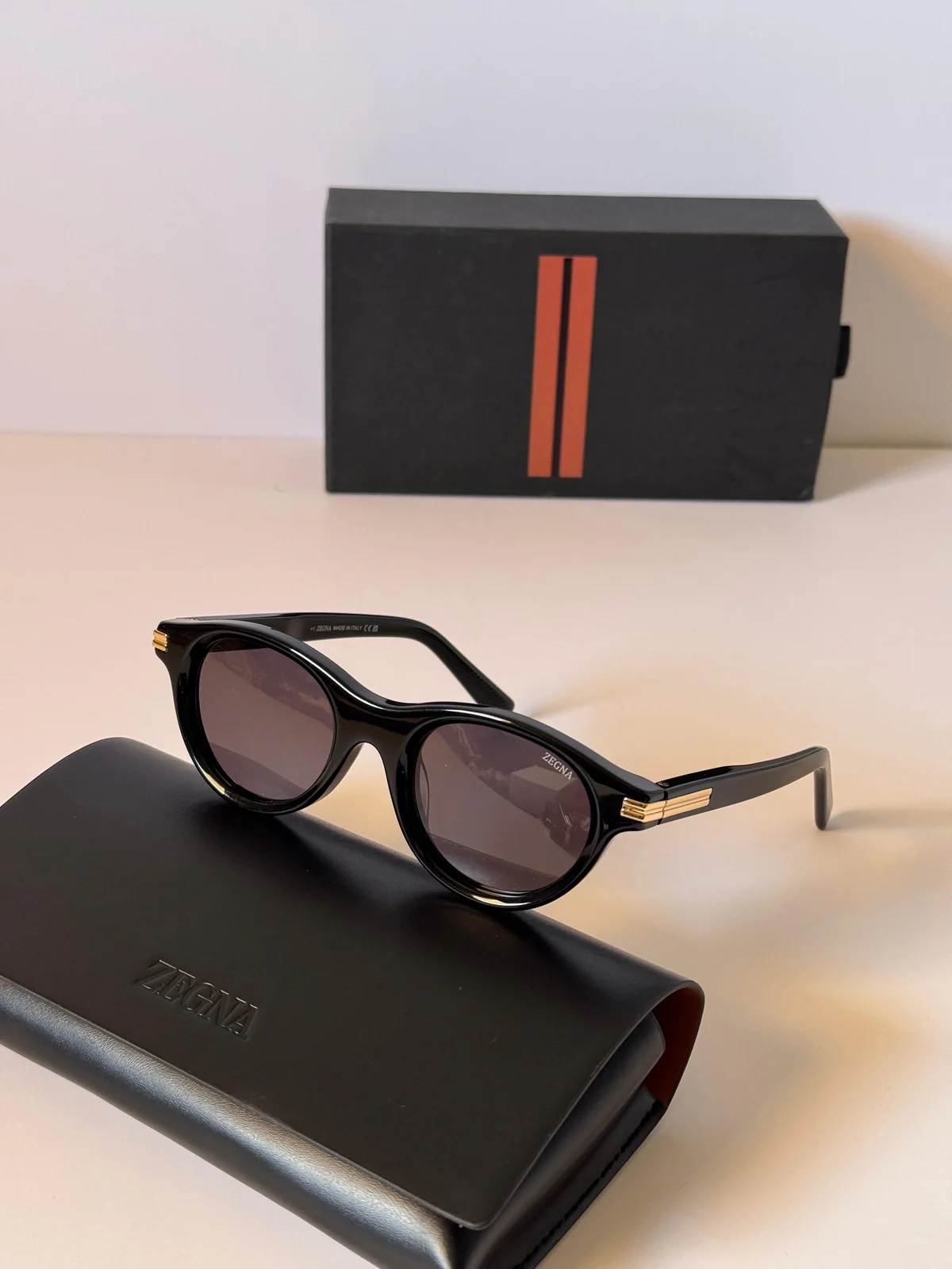 Zegna Havana Acetate Men Sunglasses - Image 2